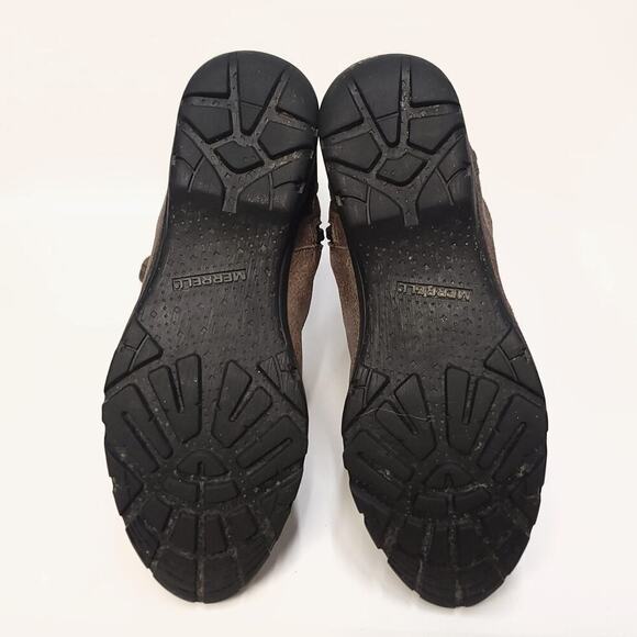 Merrell Vera Boots Size 8.5 Mid Barnwood Brown Leather Womens Calf - Picture 8 of 13